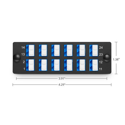 P12LC2XSMF 12 LC/PC Fiber Optic Patch Panel 12 Port 24 Fibers OS2 Single Mode